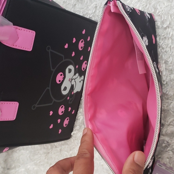 NWT Loungefly Kuromi satchel crossbody and make-up bag - Picture 11 of 13